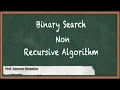 Binary Search Simplified Non-Recursive Approach GATE Computer Science