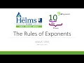 The Seven Rules of Exponents GED HiSET and TASC Math Prep