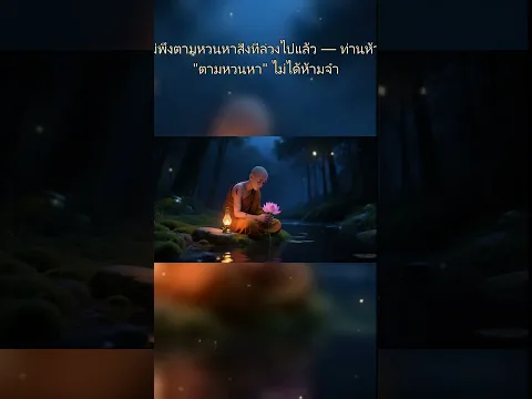 พุทธพจน์ที่ตรงที่สุดเรื่องปล่อยวางอดีต — สิ่งใดล่วงไปแล้ว สิ่งนั้นก็ละไปแล้ว