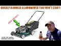Lawnmower Won t Start Simple Method To Quickly Diagnose It