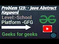 Java Abstract Keyword GFG School Java CodewithRoman