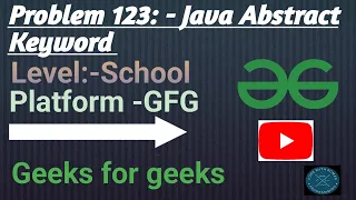 Java Abstract Keyword GFG School Java CodewithRoman