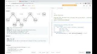 Leetcode 2331 Evaluate Boolean Binary Tree - recursion solution