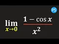 Limit of 1-cosx x 2 as x approaches 0