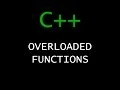 C Programming Tutorial 34 - Overloaded Functions
