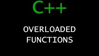 C Programming Tutorial 34 - Overloaded Functions