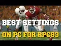 BEST SETTINGS FOR NCAA FOOTBALL 14 ON PC WITH RPCS3 EMULATOR 4K SETTINGS AND 60 FPS SETUP TUTORIAL