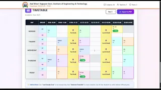 Timetable Generator