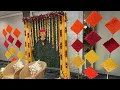 DIY Crepe paper streamer Panel backdrop