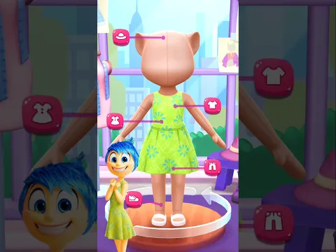 Inside Out 2 Joy Inspired Outfit Looks | Creative Dress-Up Fun in My Talking Angela 2