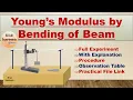 Young s Modulus by Bending of Beam Full Experiment Practical File Link
