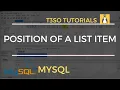 How to Return the Position of a List Item in MySQL