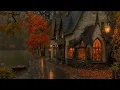 A Warm Bookstore at the End of a Rainy Lakeside Road Dark Academia Sanctuary