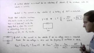 Inductive Reactance Example
