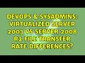 DevOps SysAdmins Virtualized Server 2003 vs Server 2008 R2 file transfer rate differences