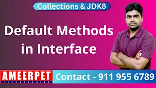 Default Methods in Interface Java8 Ameerpet Technologies By Srinivas