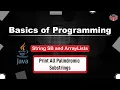 Print All Palindromic Substrings String SB and ArrayLists In English Java - 2