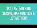 List In Python Len Method Indexing Slicing In Python Map Function List Method In Python
