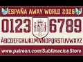SPAIN AWAY 2026 WORLD CUP FOOTBALL FONT FREE DOWNLOAD