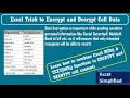 Learn how to Encrypt and Decrypt Excel Cell Data using MID and TEXTJOIN Functions