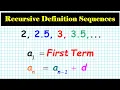 How to generate write the recursive alg2 Jan19 formula for arithmetic sequences explicit common