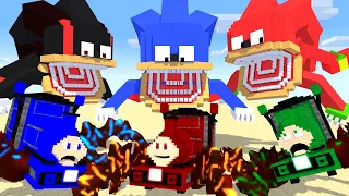 Colorful Choo Choo Charles Vs Colorful Shin Sonic New Year Race | Train School - Minecraft Animation