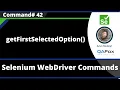 getFirstSelectedOption Command - Selenium WebDriver