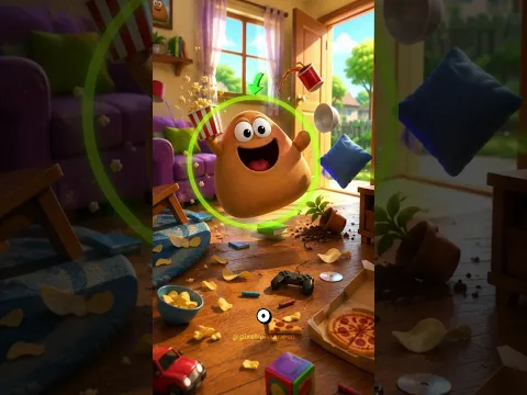 O que o Pou faz quando não tem ninguém olhando?