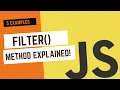 Javascript Filter Method Explained with 5 Exercises 2022