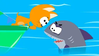 Five Little Fishies Swimming in the Sea - Kote Kitty Songs for kids