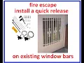burglar Bars Quick Release installation