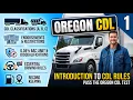 Oregon CDL Study Guide Section 1 Introduction to CDL Rules Regulations