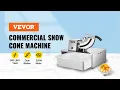 VEVOR Commercial Snow Cone Machine Maker Shaved Ice Machine With Basin