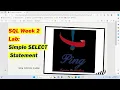SQL Tutorial for Beginners Week 2 Lab Session Your First Step to SQL Mastery
