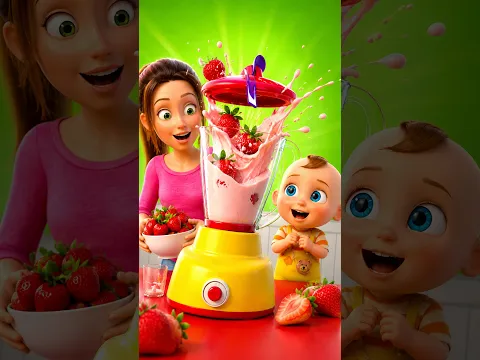 Strawberries Turn Into Delicious Juice! 🍓🥤 #strawberries #JuiceMaking #Kids #Baby