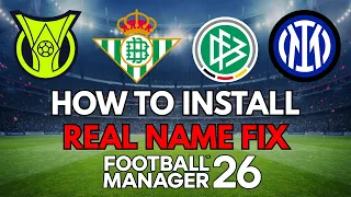 FM26 Real Name Fix - Download the Latest Football Manager 2026 Name Fix File