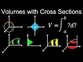 Volumes with Cross Sections Squares Rectangles Triangles and Semicircles - Calculus