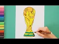 How to draw FIFA World Cup Trophy 2026