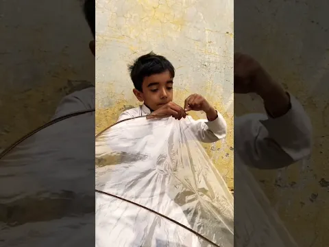 How to make a kite 🪁 with polythene bag #sorts