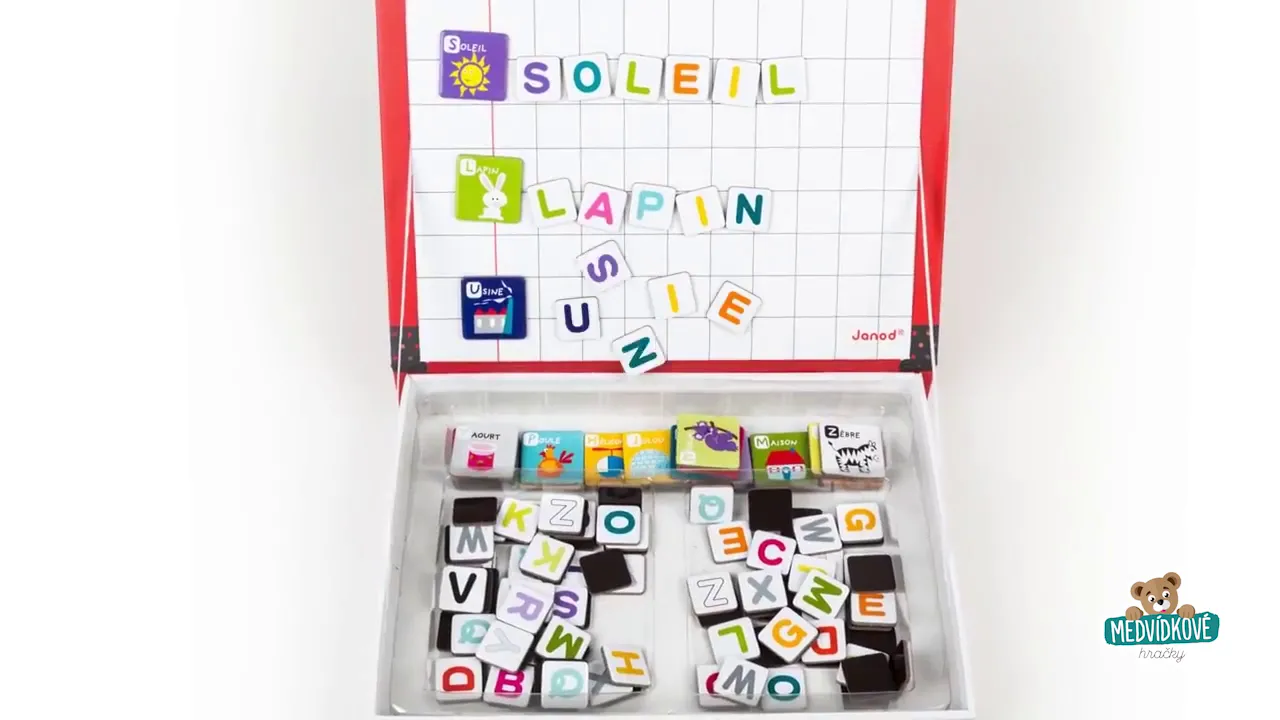 Magnetky pro děti - Magnetická kniha Alphabet French Magneti'Book Janod - 4