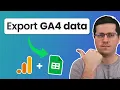 Export Google Analytics 4 data to Google Sheets Import data from GA4 to Google Sheets 2026