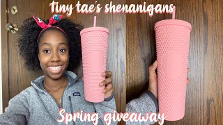 CLOSED Tiny Tae s Shenanigans Pink Studded Starbucks Tumbler Giveaway
