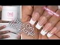 How to Apply Press On Nails with Acrylic Powder BTArtBox X-Coat Tips Make Press Ons Look Natural