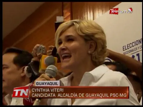 PSC-MG inscribió candidatura de Cynthia Viteri para la alcaldía de Guayaquil