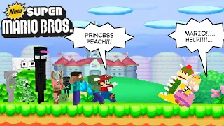 Monster Mobs HELP MARIO TO SAVE PRINCESS PEACH - Minecraft Animation