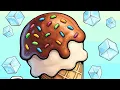 Cool August Ice Cream Cone Coloring Page Satisfying Dessert Digital Art