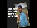 HTML Lecture Title Script Link Meta Tags Web Development Lecture
