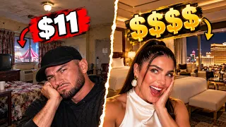 I Stayed at the CHEAPEST vs MOST EXPENSIVE Hotel in Las Vegas!
