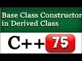 C Calling and Passing Values to Base Class Constructor in Derived Class