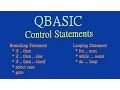 8 Tutorial on QBASIC Control Statements by Technical School